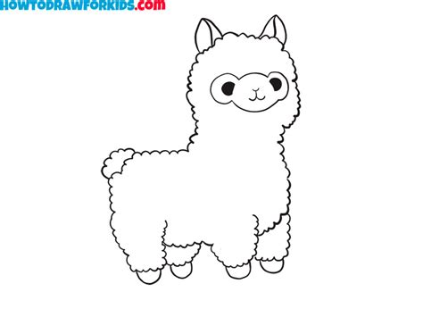 How To Draw A Llama Easy Drawing Tutorial For Kids