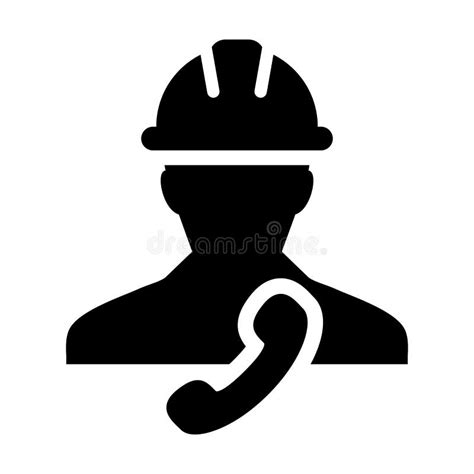 Employee Icon Vector Male Construction Worker Person Profile Avatar