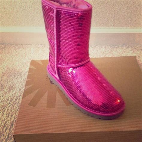 Off Ugg Boots Hot Pink Sequin Uggs Reserved From Hallie S Closet On Poshmark