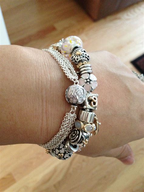 Pandora Stack Featuring Silver And Clip Station Bracelets With Pretty