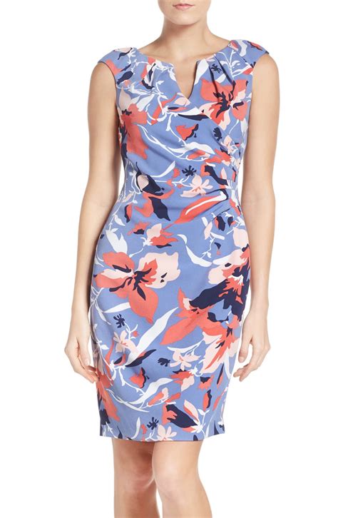 Adrianna Papell Floral Sheath Dress Nordstrom