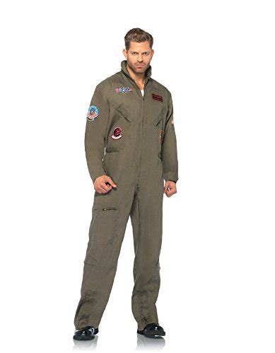 Leg Avenue Mens Top Gun Flight Suit Costume Funtober