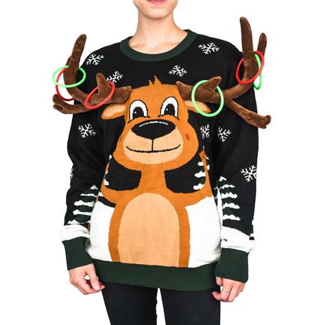 Reindeer Ring Toss 3d Ugly Christmas Sweater Fashionspicex Shop