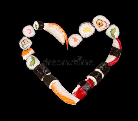 Sushi Heart Stock Image Image Of Japan Asian Fish 28208155