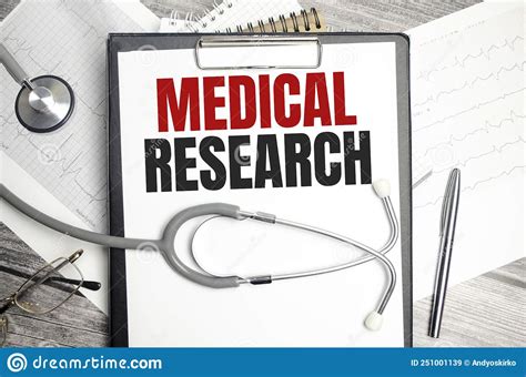 Stethoscope Pens And Note With Text MEDICAL RESEARCH Stock Image Image Of Healthcare