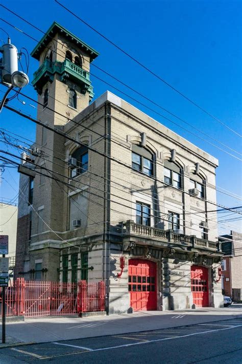 Three Quarter View Of The Hoboken Fire Department Headquarters Stock