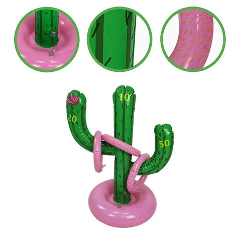 Summer Inflatable Cactus Swimming Pool Ring Toss Games Large Pools For