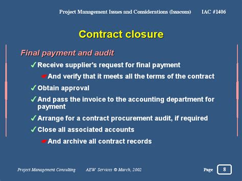 Contract Closure