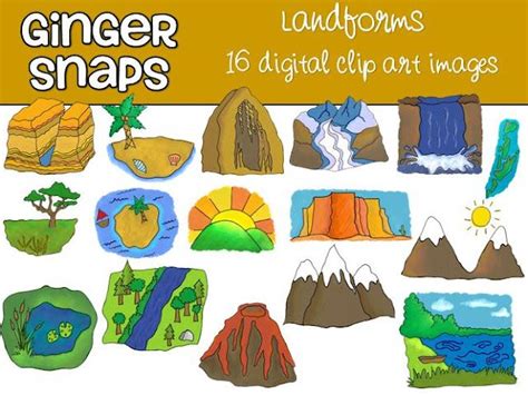 Ginger Snaps Clip Art Landforms Clip Art Ngss Science Kindergarten