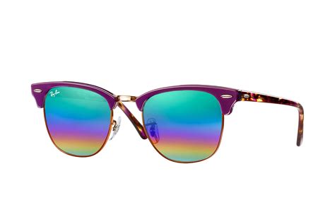 Ray Ban Clubmaster Mineral Flash Lenses Sunglasses Lenses In Violet Purple Save 20 Lyst