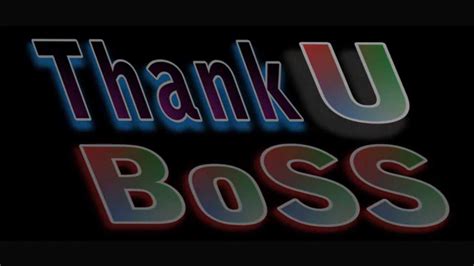 Thank You Boss First Look Youtube
