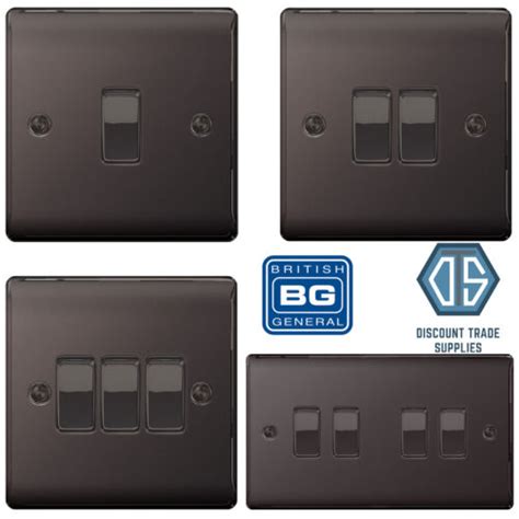 Bg Nexus Polished Black Nickel Light Switch Nbn12 Nbn42 Nbn43 Nbn44 2