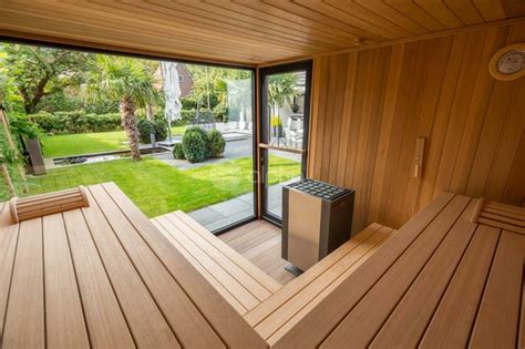 Project Outdoor Sauna Outdoor Shower Modern Terrace Los Angeles