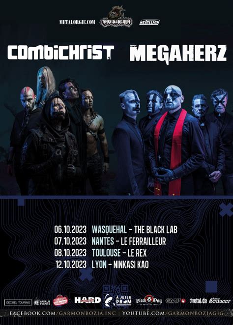 Combichrist And Megaherz 102023 Tournée Française Concerts