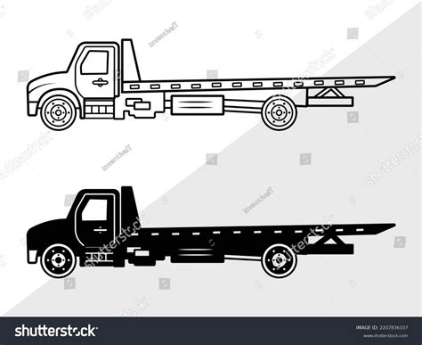 Rollback Truck Svg Printable Vector Illustration Stock Vector Royalty