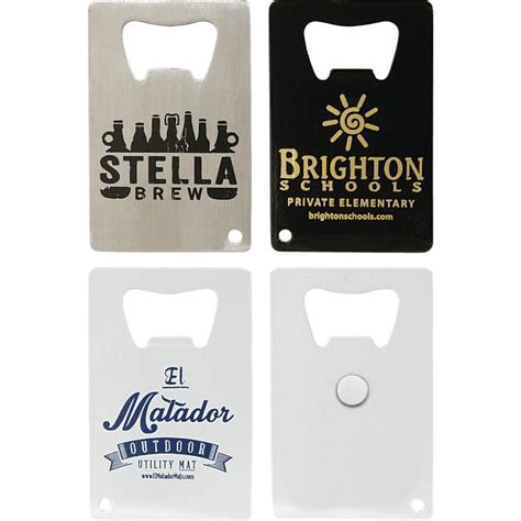 Logo Credit Card Bottle Openers With Magnet