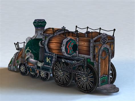 Steampunk Train 3d Model 3ds Max Files Free Download Cadnav