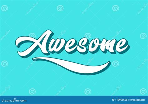 Awesome Hand Written Word Text For Typography Design Stock Vector