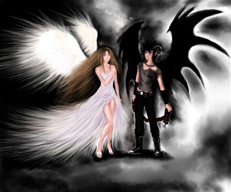 Anime Demon Boy And Angel Girl