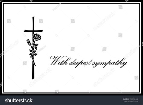With Deepest Sympathy Sympathy Card Royalty Free Stock Vector