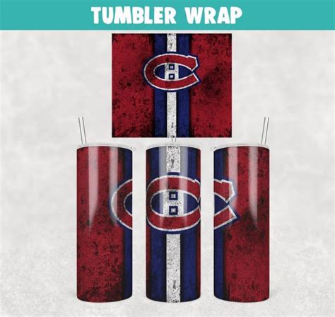Hockey Montreal Canadiens Grunge Tumbler Wrap Templates 20oz Skinny