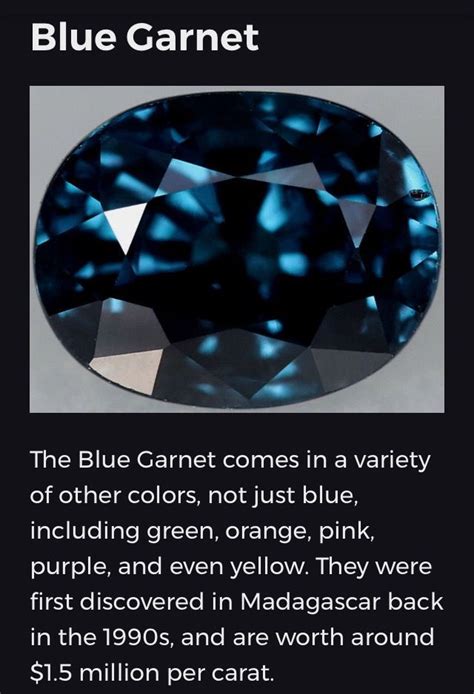 Blue Garnets Are Extremely Rare So Consequentially Command Exorbitant
