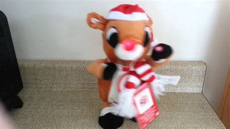rudolph the red nose reindeer singing dancing animated plush youtube