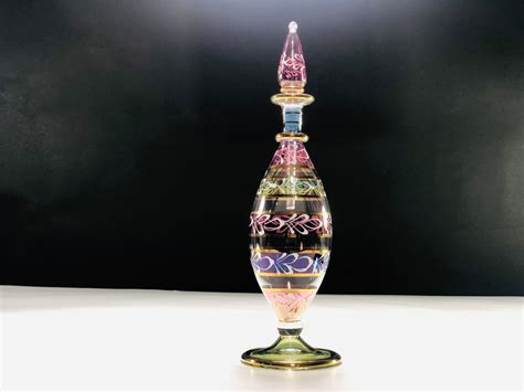 Egyptian Hand Blown Glass Perfume Bottles Decorative By 14 Etsy