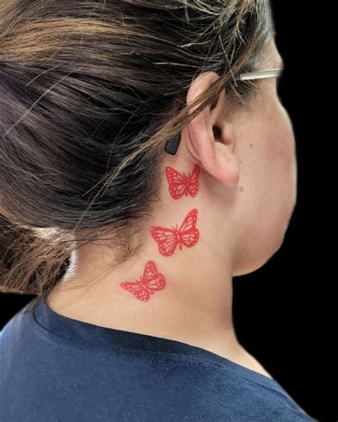 30 Stunning Butterfly Tattoo Behind Ear 🦋 Neartattoos