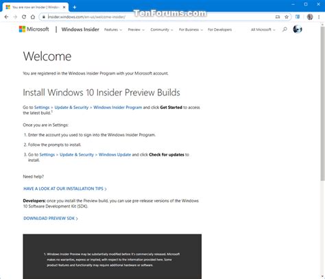 How To Join Windows Insider Program To Register Account Tutorials