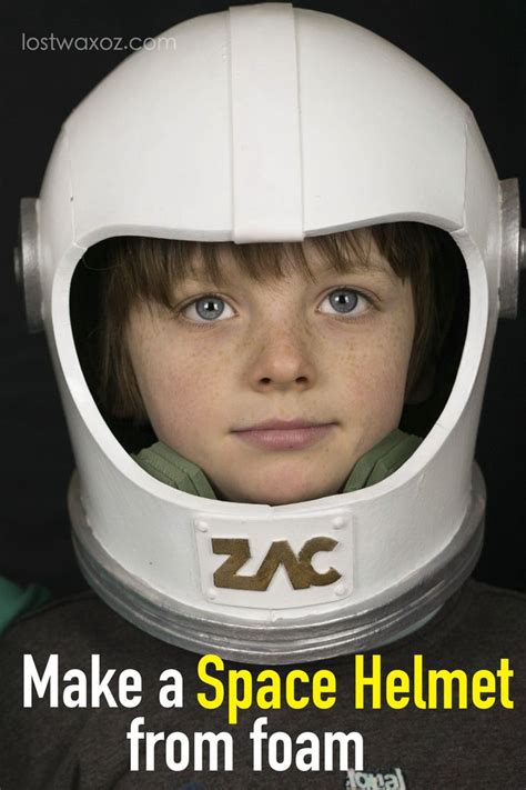 I originally designed this space helmet pattern for my seven year old son. DIY Space Helmet with Template — Lost Wax | Шлем космонавта, Космонавт, Дети