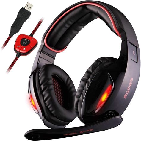 Sades Sa902 Gaming Headet 71 Usb Auricolare Da Gioco Virtual Surround