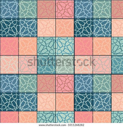 Decorative Colorful Tile Pattern Design Vector Stock Vector Royalty