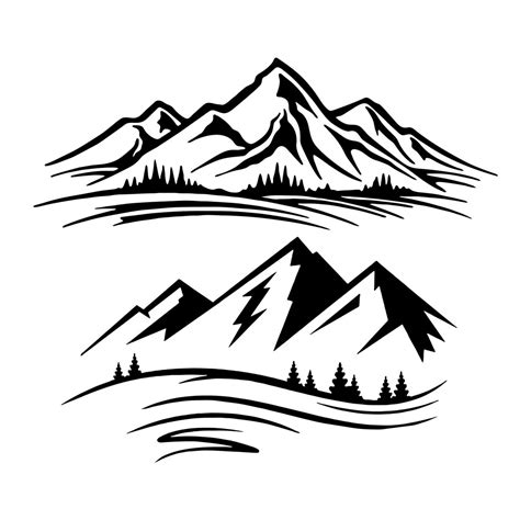 Printable Mountain Svg Bundle Mountain Svg File for Cricut | Etsy