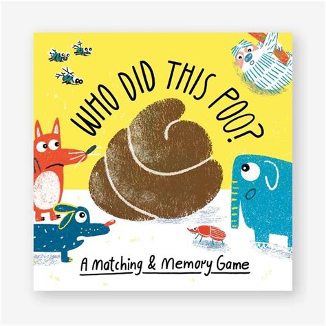 Who Did This Poo Matching Game Animal Matching Game Memory Games