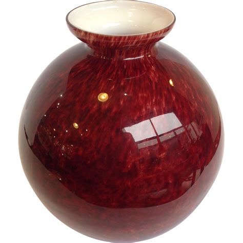 Get the best deals on glass decorative vases. Czech Glass Red Ball Vase from antiquesofriveroaks on Ruby ...