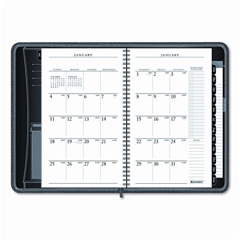 At A Glance Executive Weeklymonthly Planner With Zippered Flexible