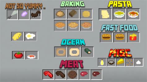 Mcpebedrock Yummy Food Addon Update 2 Minecraft Addons Mcbedrock