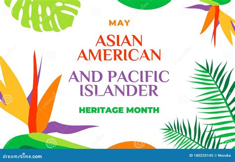 Asian American And Pacific Islander Heritage Month Background Cartoon