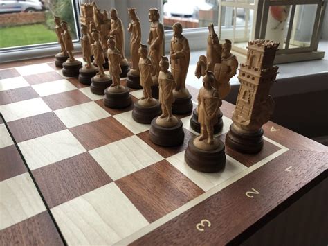 “medieval Wooden Army” Chess Set Chess Collecting