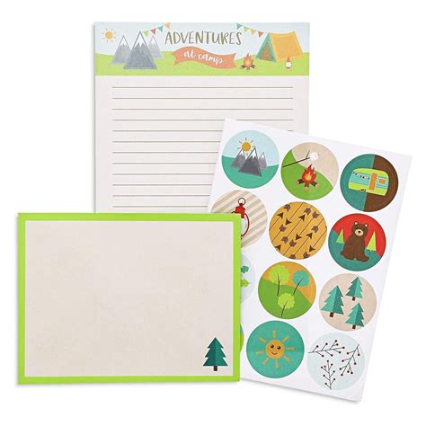 Buy In Bulk 48 Piece Camp Themed Stationery Paper And Envelopes Set