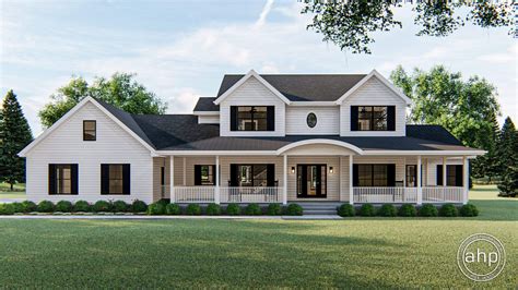 Official house plan & blueprint site of builder magazine. 1.5 Story Farmhouse House Plan | Strattfield