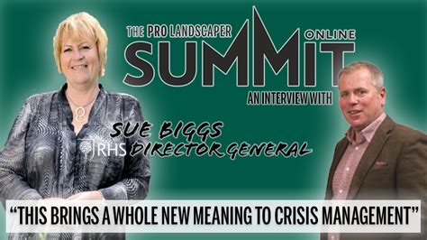 the pro landscaper summit one to one with sue biggs rhs director general youtube