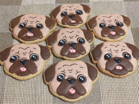 Pug Dog Cookies Pugcake Dog Cookies Homemade Dog Cookies Dog Food