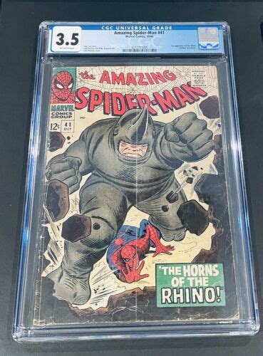 Amazing Spider Man 41 Cgc 35 1966 1st Appearance Rhino Ebay