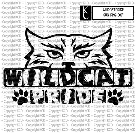 Wildcat Pride Svg Dxf Png Mascot Tee Design Back To School Etsy