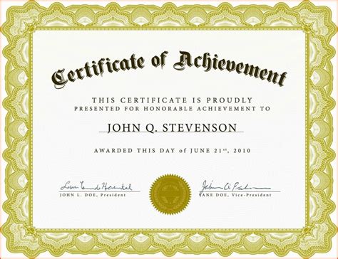 Certificate Template Ppt Free Download