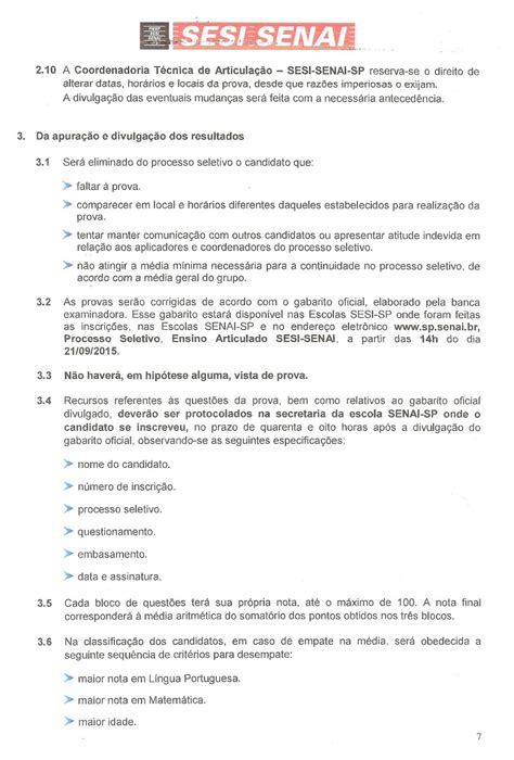 Prova Do Jovem Aprendiz Senai