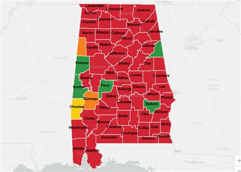 Nearly All Alabama Counties Now At ‘very High Risk For Covid 19 Spread