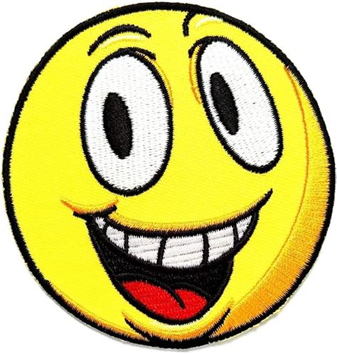 Pp Patch Yellow Emoji Emoticon Happy Smiley Face Cartoon